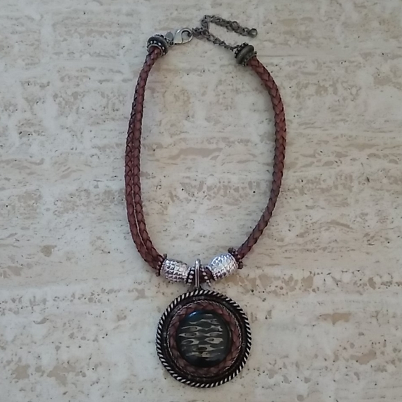 Chico's rope style necklace with medallion - Picture 1 of 3